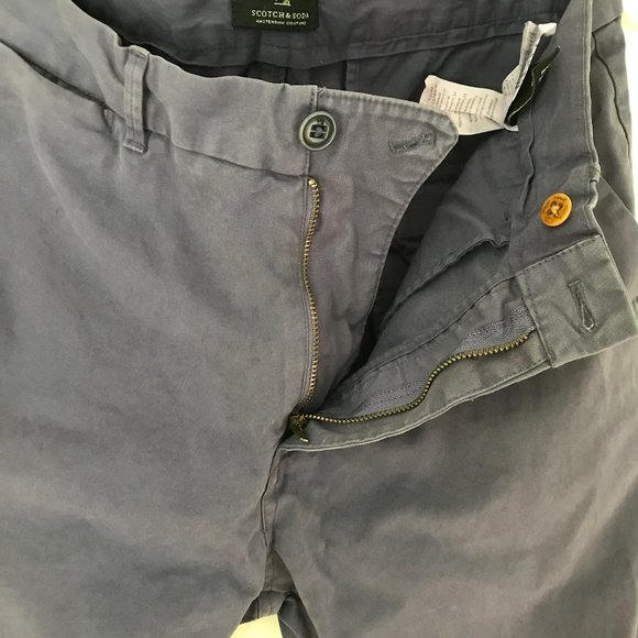 Scotch and Soda garment dyed cotton chinos. Straig - Picture 7 of 12